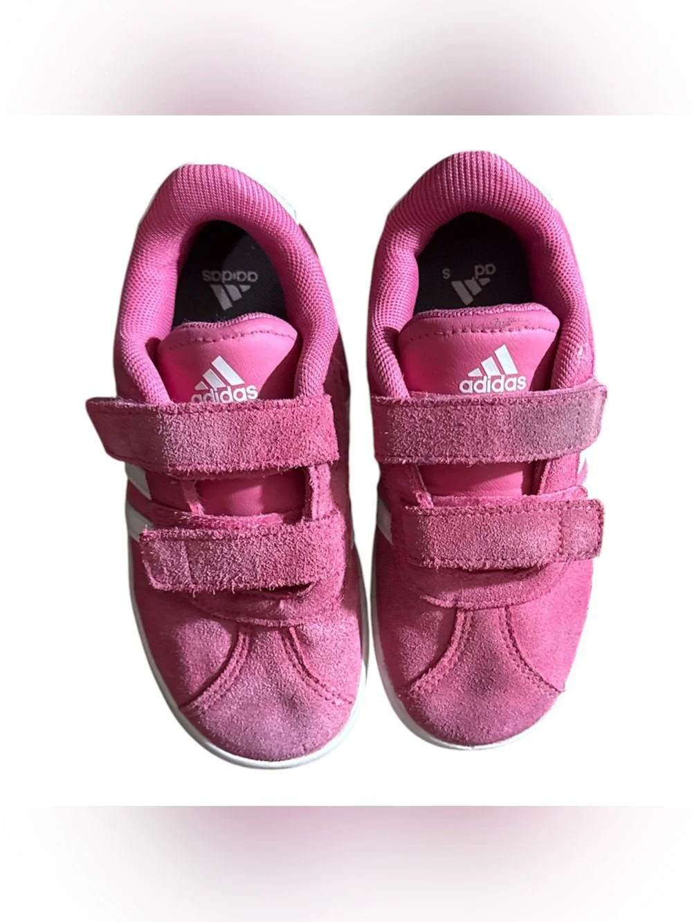 Pink Adidas VL Court 3.0 children's sneakers Size 10K